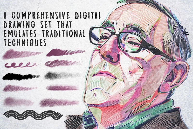 Procreate复古治愈感彩铅笔刷